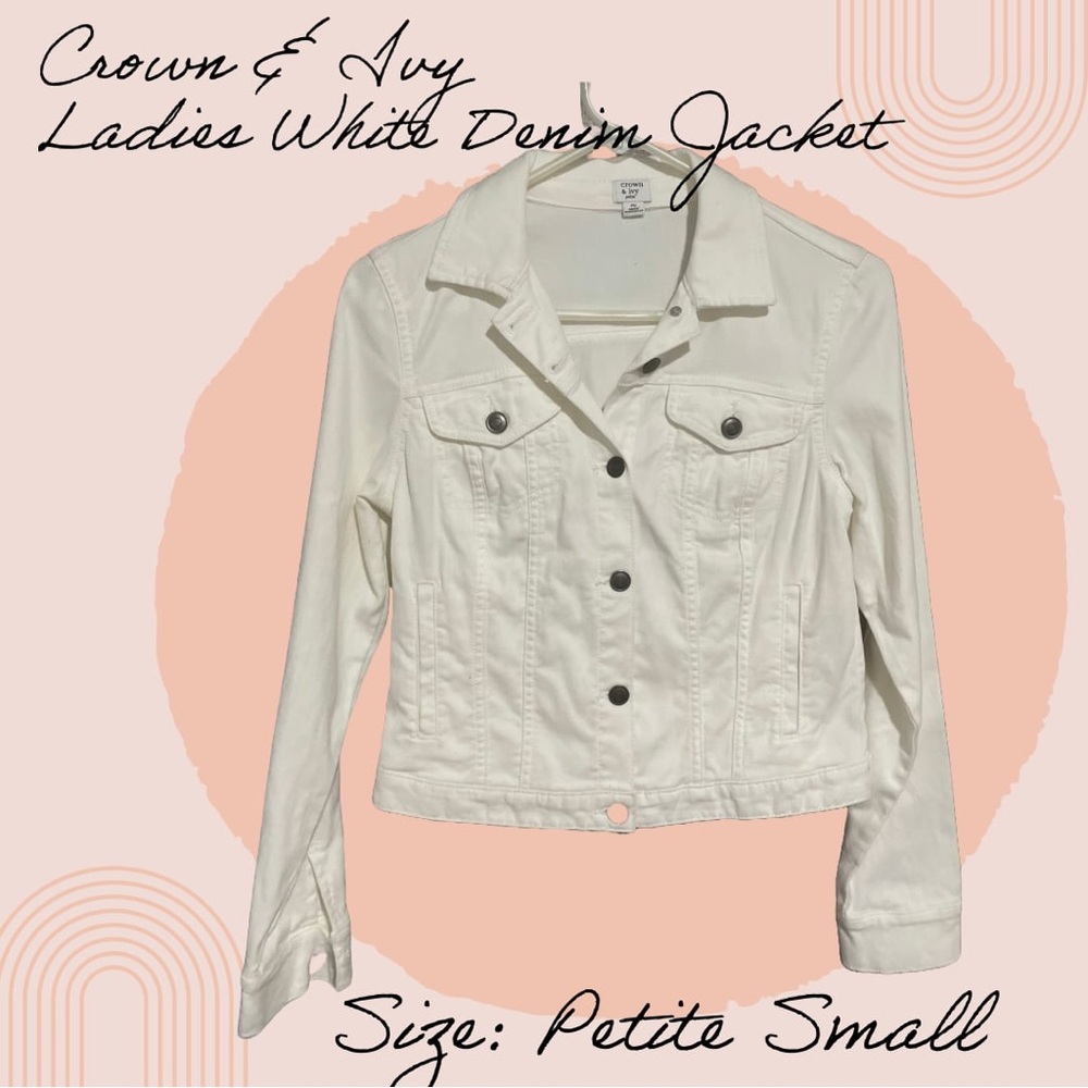 2 FOR $10 SALE Crown & Ivy Women's Ivory Jean Jacket